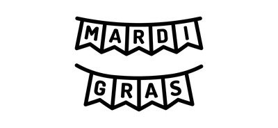 Image for Free Garland Decoration Mardi Gras Cricut SVG Design