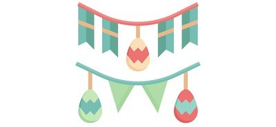 Image for Garland Flags Ornament Cricut SVG Design