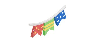 Image for Buntings Pennants Party Flags Cricut SVG Design