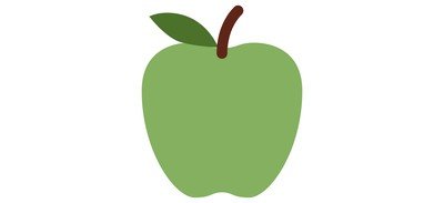 Image for Free Green Apple Fruit Cricut SVG Design