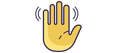 Image for Hello Hand Wave Bye Gesture Cricut SVG Design