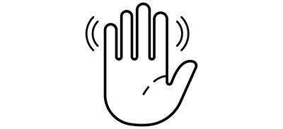 Image for Hello Hand Wave Bye Gesture Cricut SVG Design