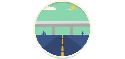 Image for Highway Flyover Roadway Cricut SVG Design