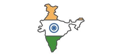 Image for India Contour Geography Cricut SVG Design