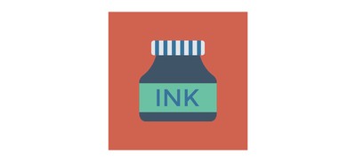 Image for Free Ink Writing Stationery Cricut SVG Design