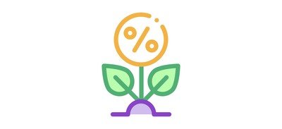 Image for Orange Percent Plant Cricut SVG Design