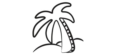 Image for Island Palm Tree Beach Cricut SVG Design