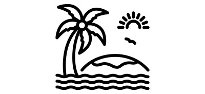 Image for Island Beach Landscape Cricut SVG Design