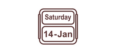 Image for Free January Calendar Saturday Cricut SVG Design