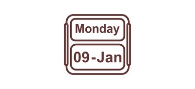 Image for Free January Calendar Monday Cricut SVG Design