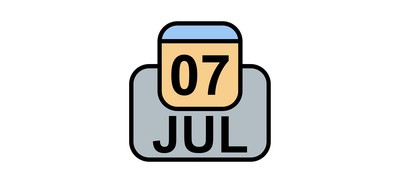 Image for July Calendar Date Cricut SVG Design