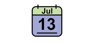 Image for July Calendar Date Cricut SVG Design