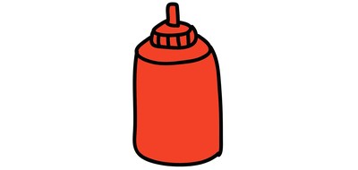 Image for Ketchup Sauce Bottle Cricut SVG Design