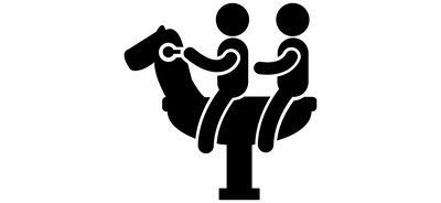 Image for Kids Swinging Kids Park Horse Swing Cricut SVG Design