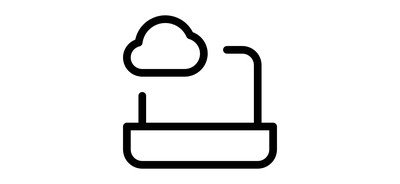 Image for Laptop Cloud Connection Online Data Cricut SVG Design