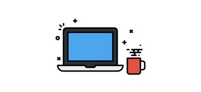 Image for Laptop Coffee Time Cricut SVG Design