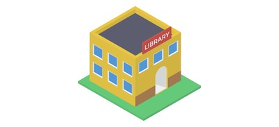 Image for Library Building Books Room Cricut SVG Design