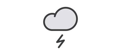 Image for Lightning Cloud Rain Cricut SVG Design