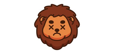 Image for Lion Emoji Emoticon Cricut SVG Design