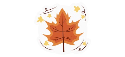 Image for Maple Leaf Sticker Cricut SVG Design