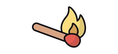 Image for Match Fire Matchstick Cricut SVG Design