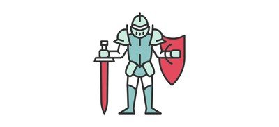 Image for Medieval Knight With Shield And Sword Armor Shield Cricut SVG Design