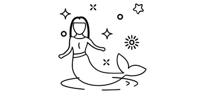 Image for Aquatic Creature Mermaid Fairytale Cricut SVG Design