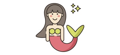 Image for Mermaid Princess Cartoon Cricut SVG Design