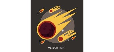 Image for Meteor Rain Space Cricut SVG Design