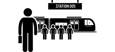 Image for Commuter People Rail Cricut SVG Design