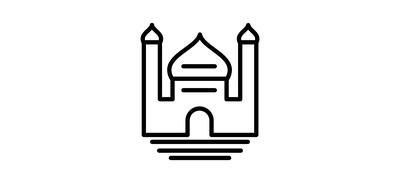 Image for Free Mosque Islamic Mosque Line Cricut SVG Design