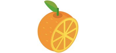 Image for Orange Half Fruit Cricut SVG Design