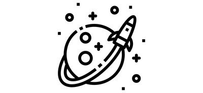 Image for Orbit Spacship Planet Cricut SVG Design