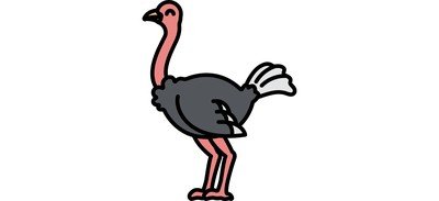 Image for Ostrich Bird Emu Cricut SVG Design