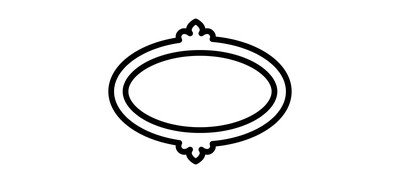 Image for Oval Egg Shape Frame Cricut SVG Design