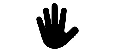 Image for Free Hand Palm Gesture Cricut SVG Design
