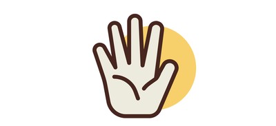 Image for Palm Hand Gesture Cricut SVG Design