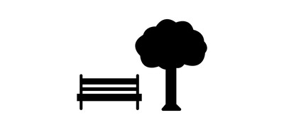 Image for Free Bench Park Tree Cricut SVG Design