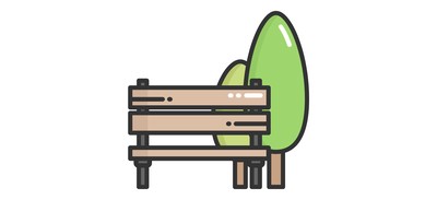 Image for Park Tree Bench Cricut SVG Design