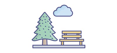 Image for Bench Cloud Park Cricut SVG Design