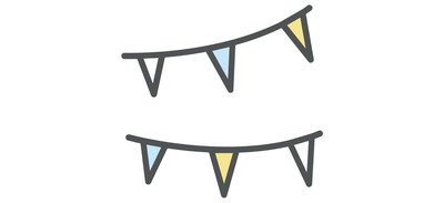 Image for Party Flags Buntings Cricut SVG Design