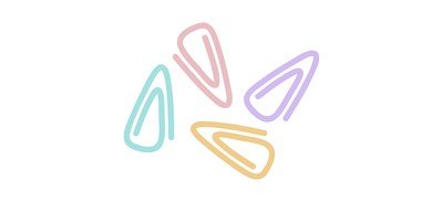 Image for Pastel Clips Paper Clip Clip Cricut SVG Design