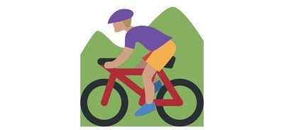 Image for Free Person Mountain Biking Cricut SVG Design