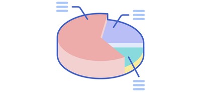 Image for D Pie Pie Chart Chart Cricut SVG Design