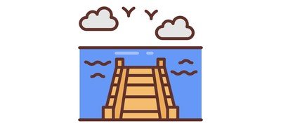 Image for Pier Dock Bridge Cricut SVG Design