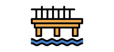 Pier Seaside Structure Coastal Platform Cricut SVG Design