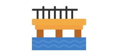 Image for Pier Seaside Structure Coastal Platform Cricut SVG Design