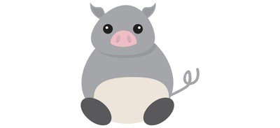 Image for Fat Pig Pigs Piglet Cricut SVG Design