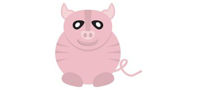 Image for Fat Pig Pigs Piglet Cricut SVG Design