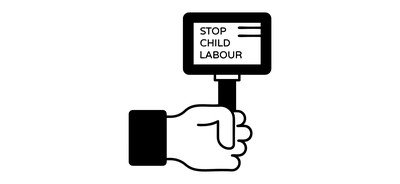 Image for Protest Stop Child Labour Hand Banner Cricut SVG Design